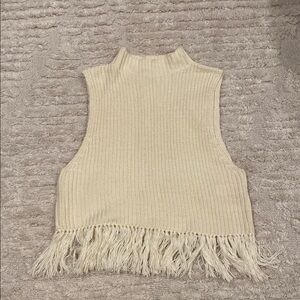 Missguided Fringe Sweater Top Sz 6 (S/M)